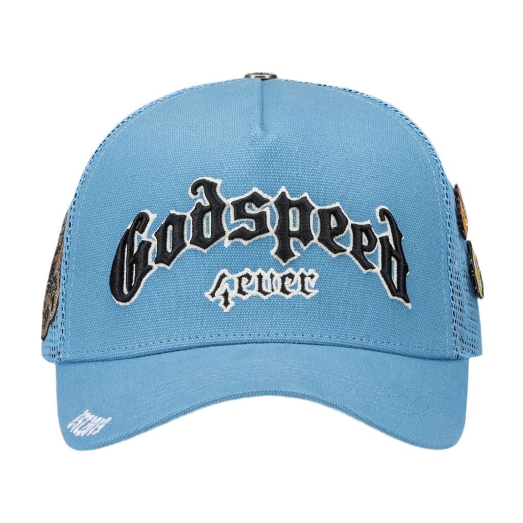 Godspeed Forever Trucker Hat Baby Blue
