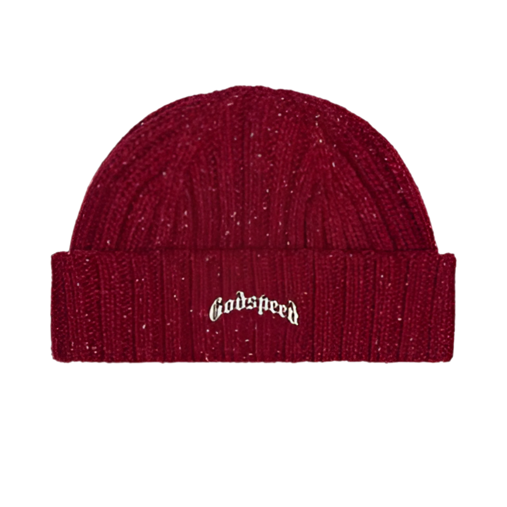 Godspeed OG Logo Emblem Beanie Burgundy Speckle