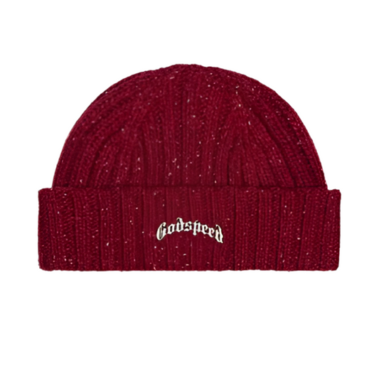 Godspeed OG Logo Emblem Beanie Burgundy Speckle