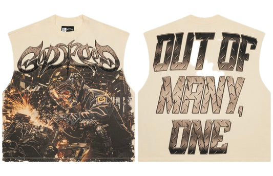 Godspeed Steel Sharpens Steel Sleeveless Tee Bone