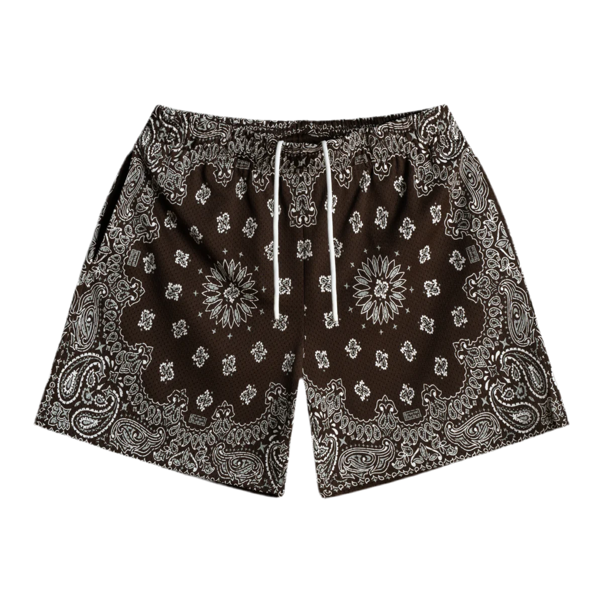 Bravest Studios Screenprinted Paisley Two Tone Brown Shorts