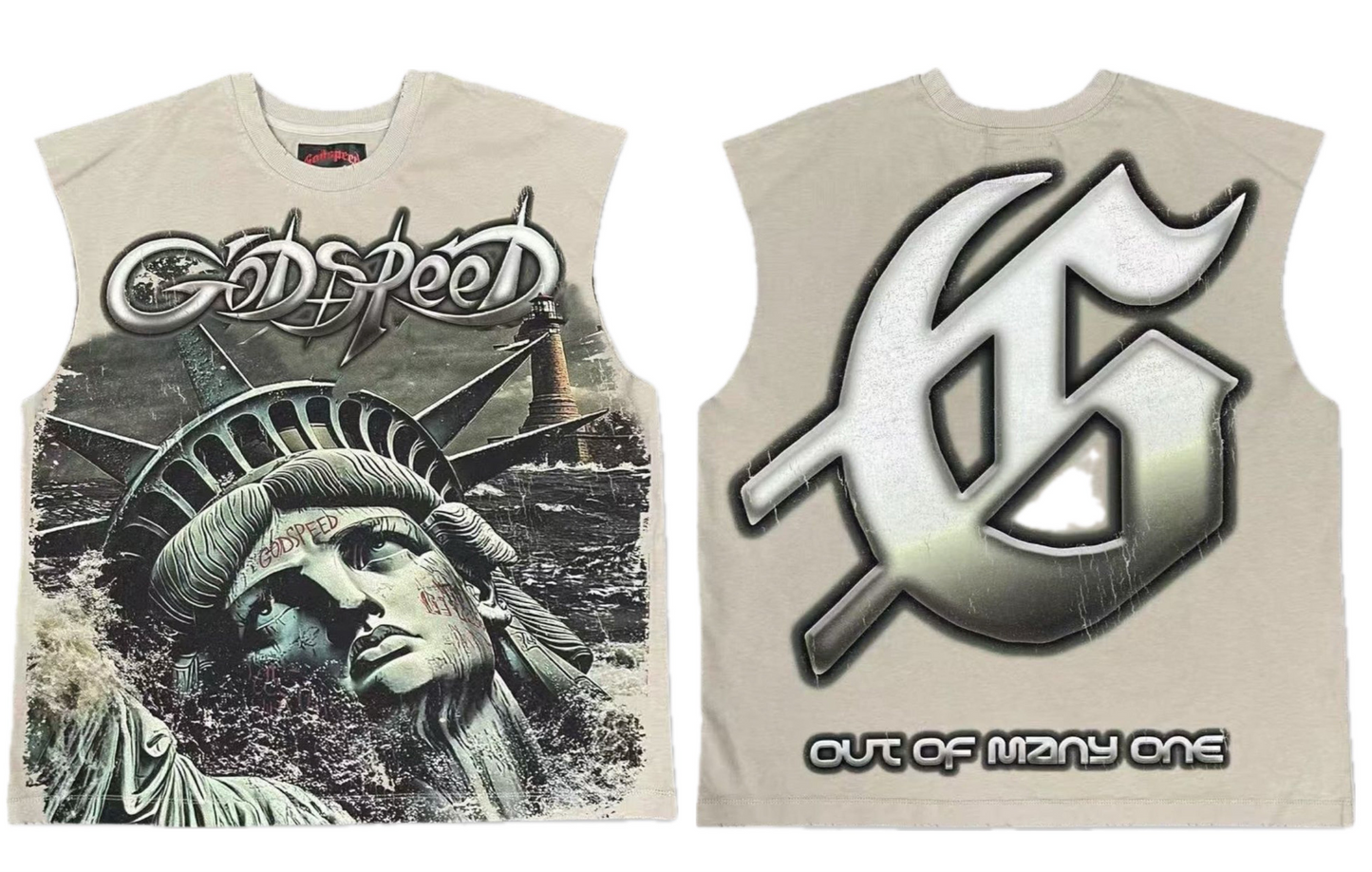 Godspeed Sunken Liberty 2 Sleeveless Tee Slate Grey