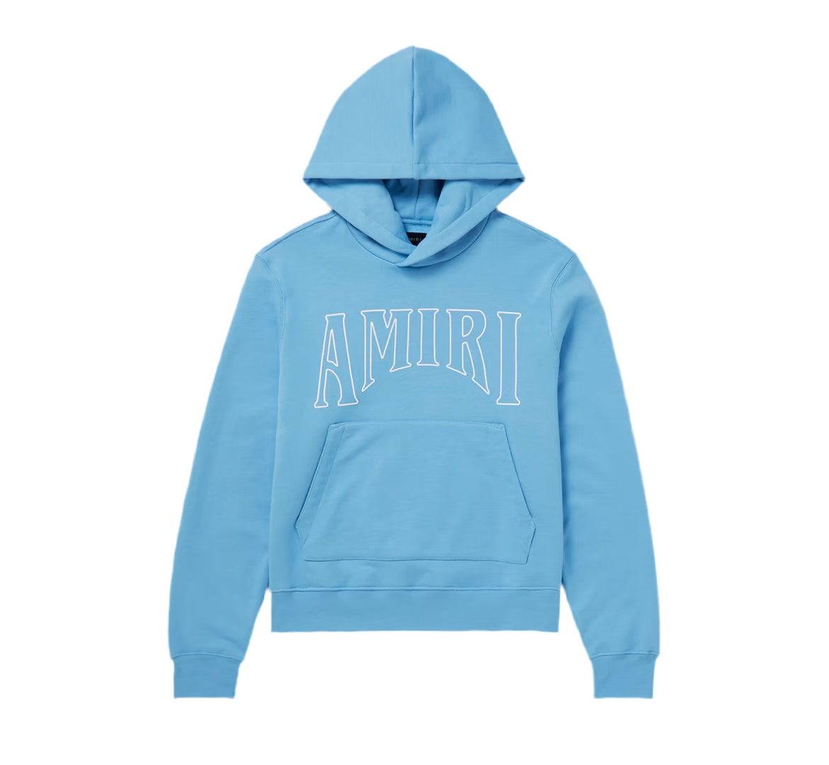 Amiri Zoltar Logo Hoodie Carolina Blue