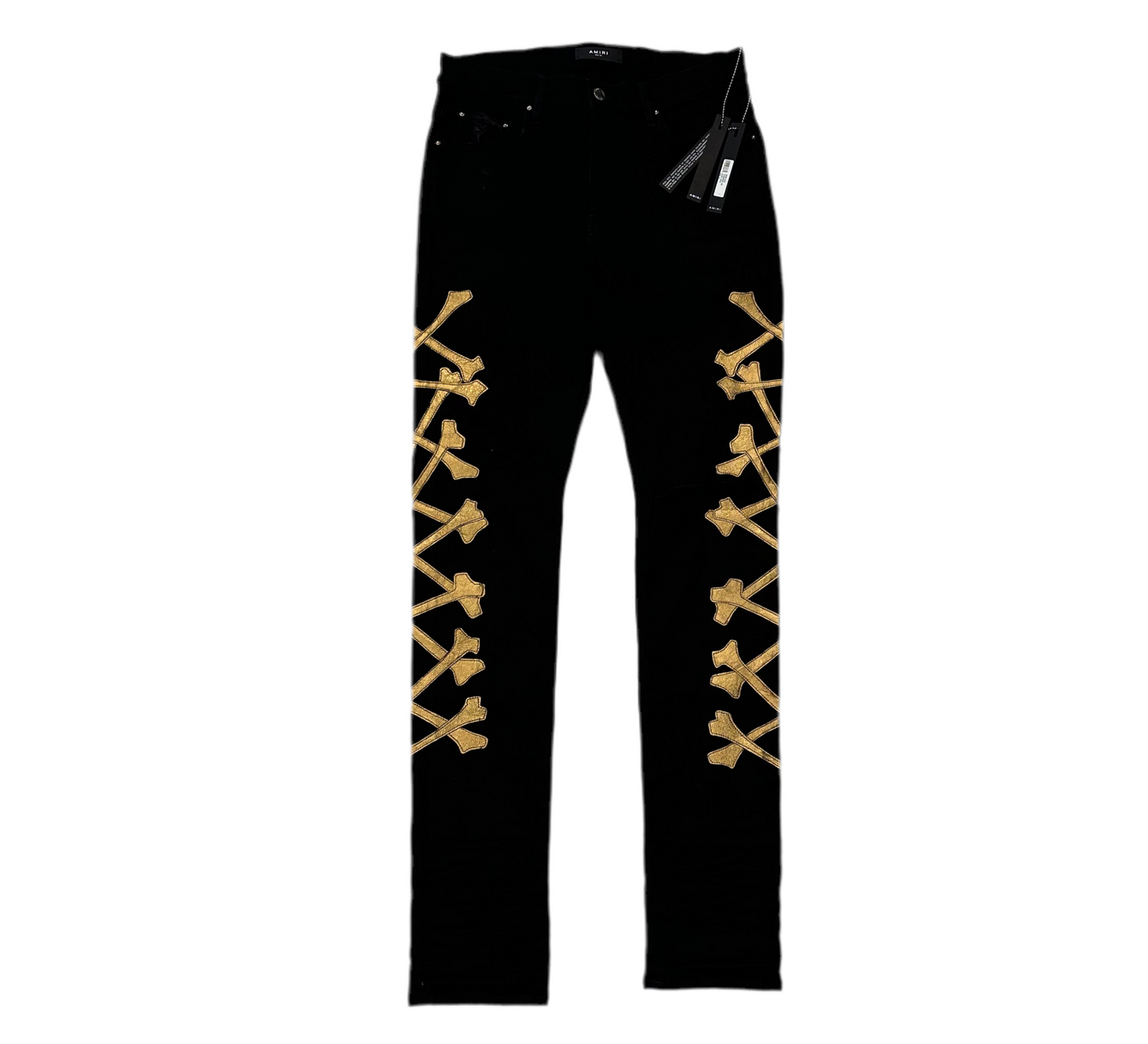 Amiri Bones Jeans Black / Gold