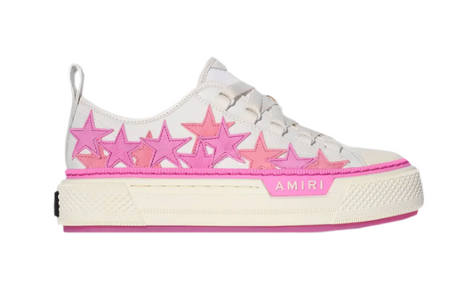 Amiri Stars Court Low Lace Up Sneakers Pink