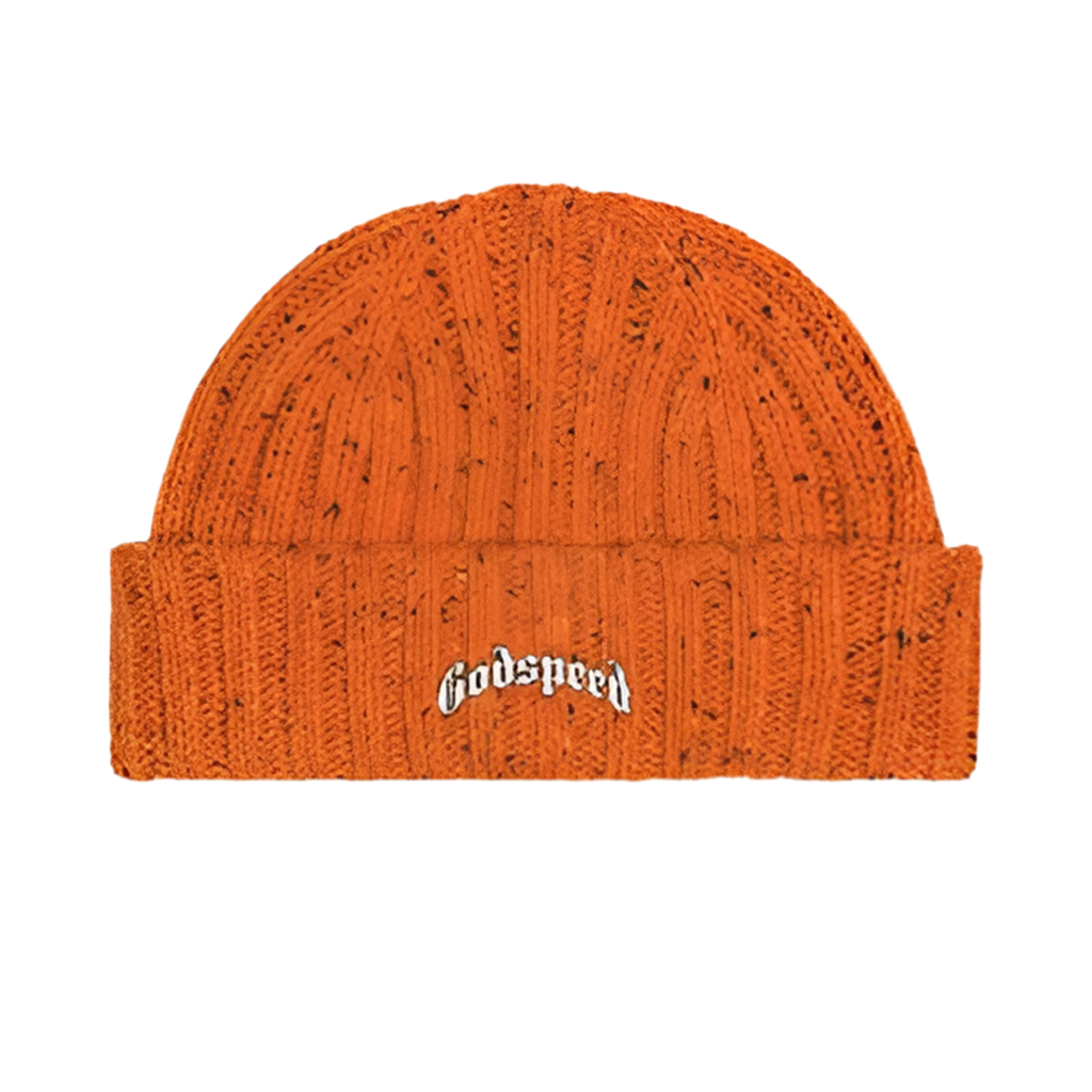 Godspeed OG Logo Emblem Beanie Orange Speckle