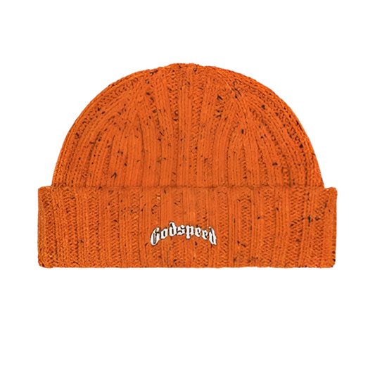 Godspeed OG Logo Emblem Beanie Orange Speckle