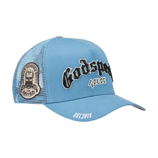Godspeed Forever Trucker Hat Baby Blue