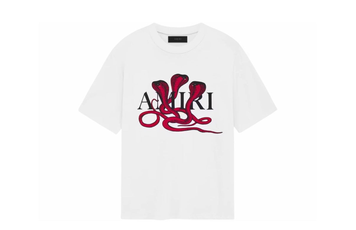 Amiri Snake Tee Red / White