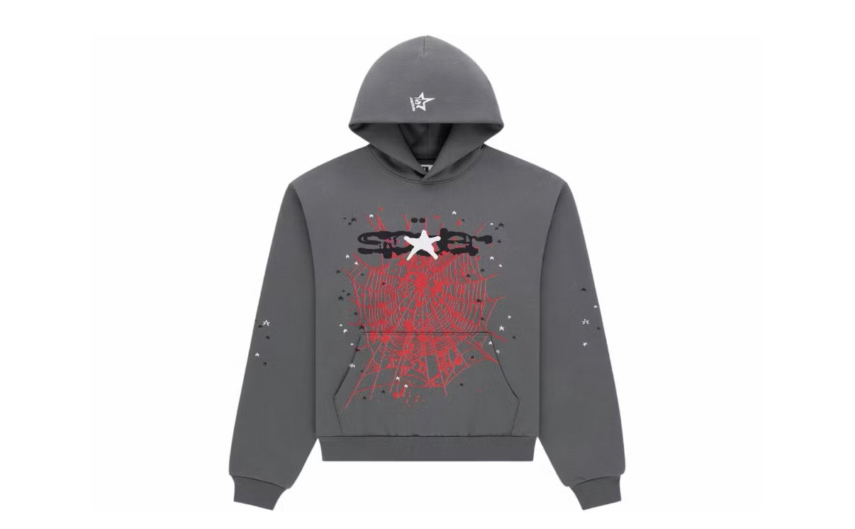 Sp5der Splat Punk Hoodie Slate