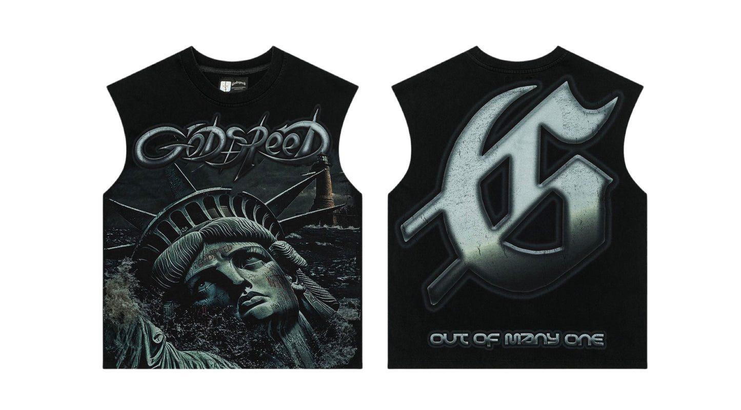 Godspeed Sunken Liberty 2 Sleeveless (Black Wash)