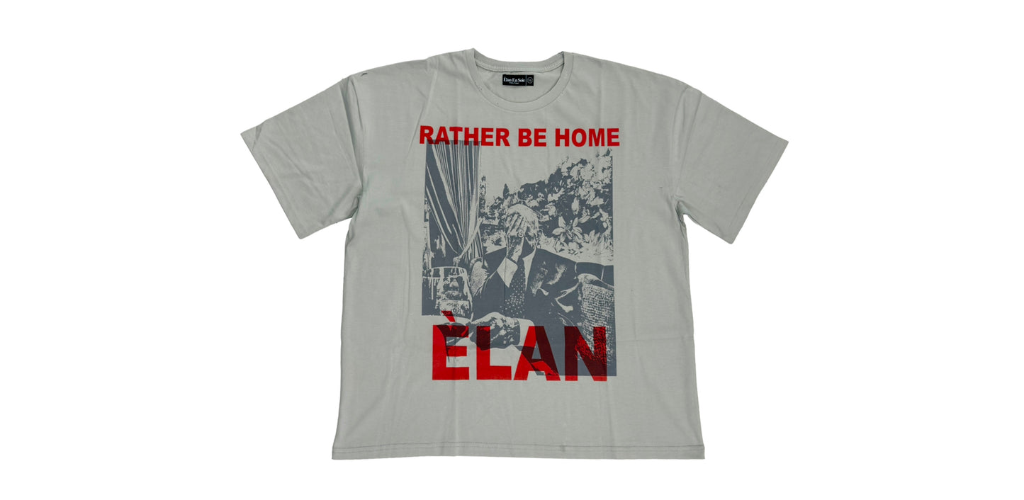 Elan En Soie Rather Be Home Tee Light Grey