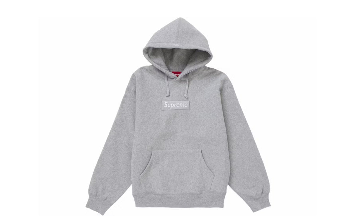 Supreme Box Logo Hoodie Sweatshirt FW24 Grey