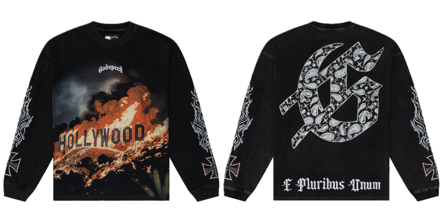 Hollywood Inferno L/S T-Shirt VVS Black Wash