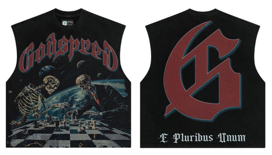 Godspeed Checkmate Sleeveless Tee Black Wash