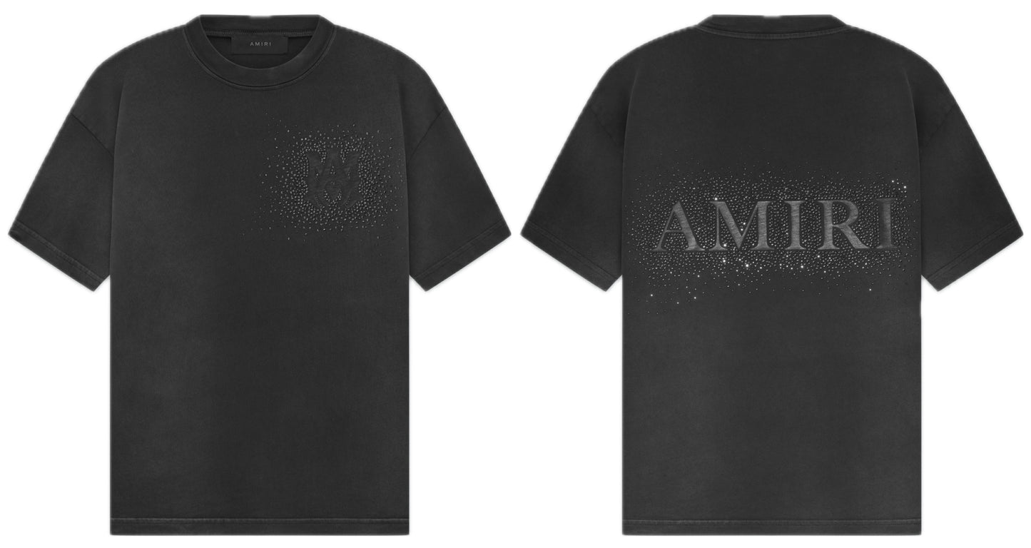 Amiri Crystal Burst Heavyweight Tee Faded Black