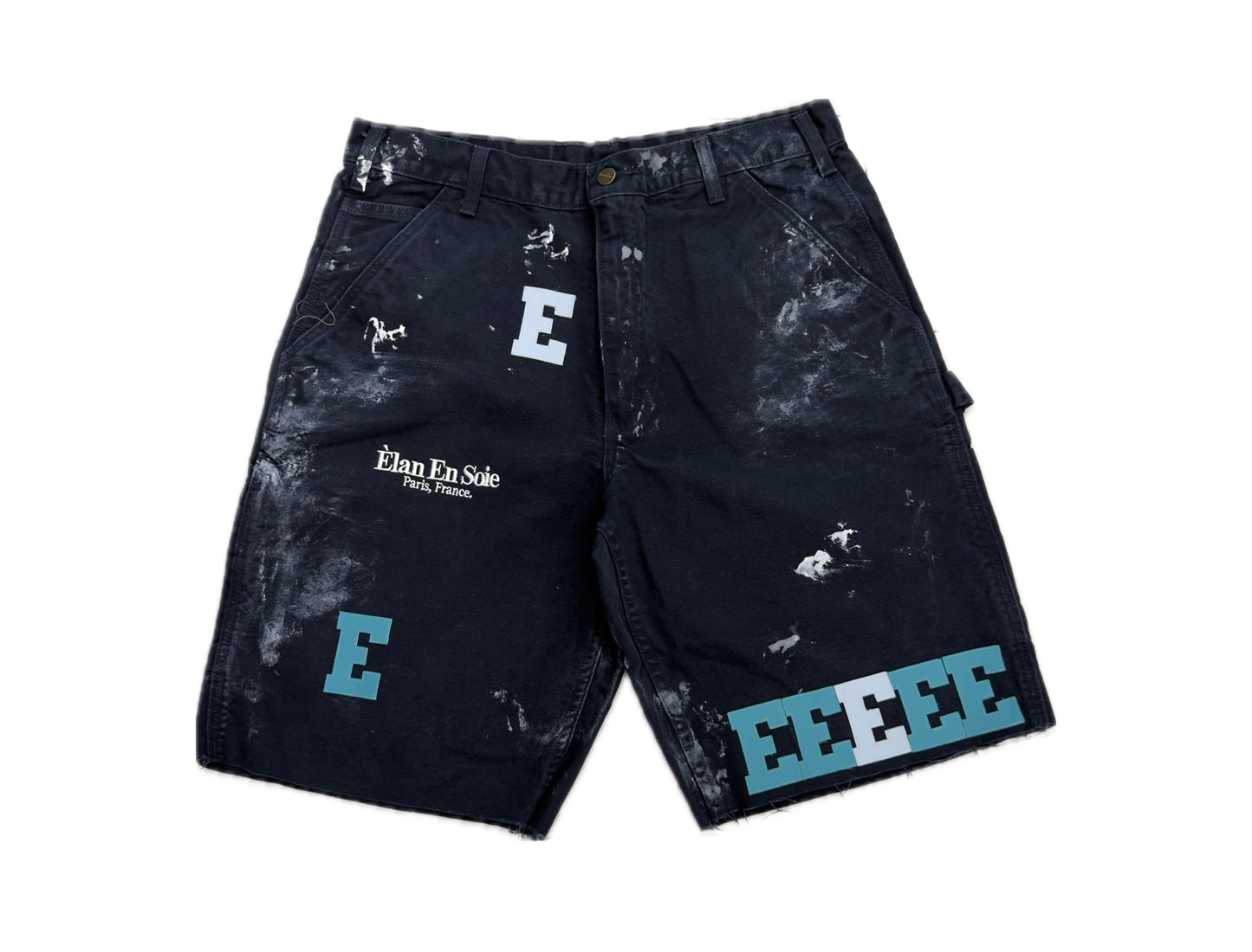 Elan En Soie 1:1 Jean Shorts Navy