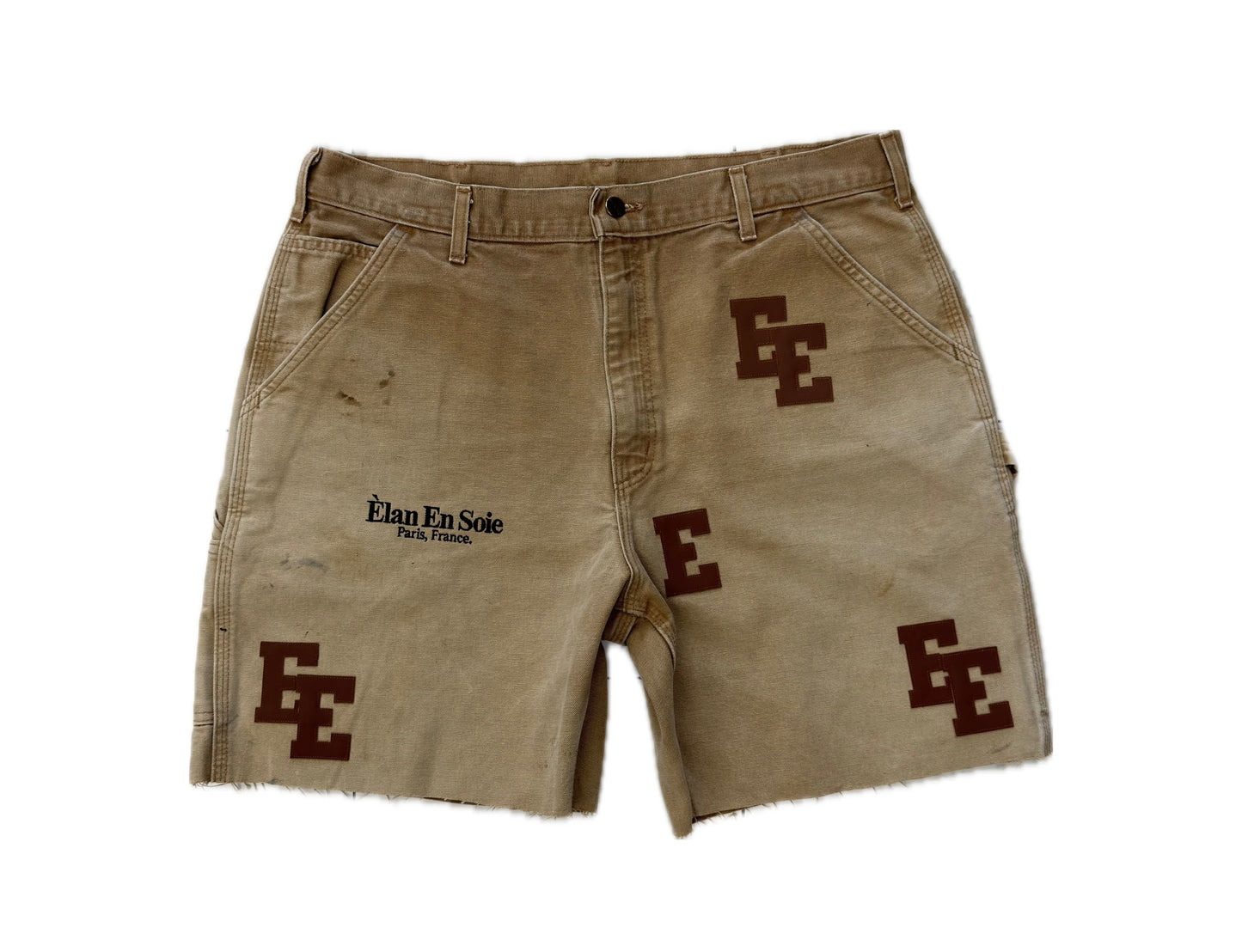 Elan En Soie 1:1 Jean Shorts Washed Khaki