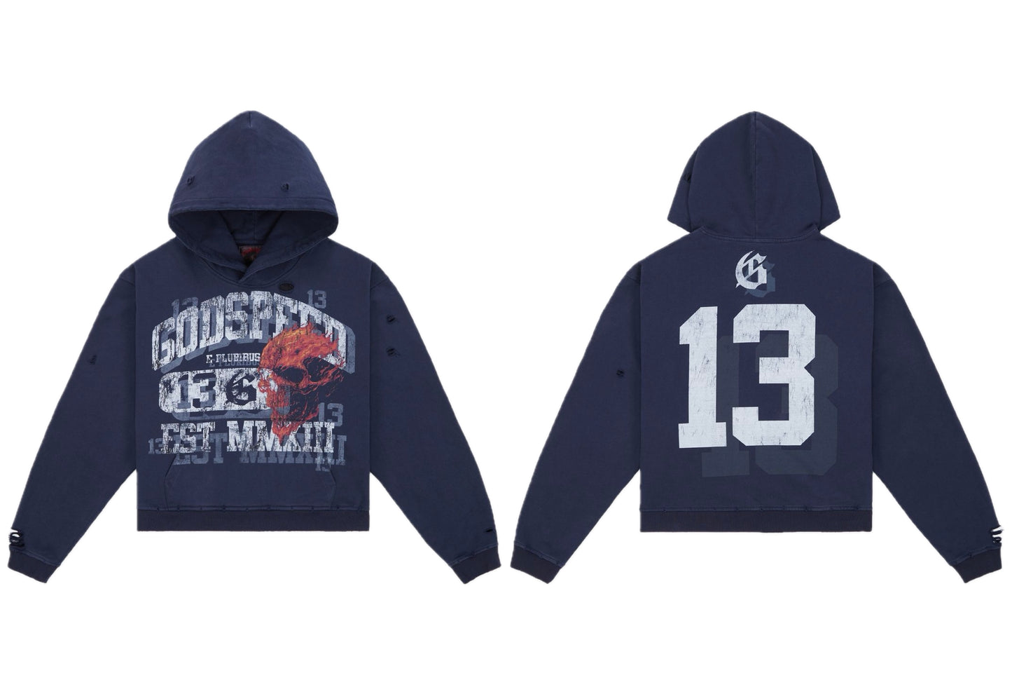 Godspeed Seeing Double Hoodie Navy