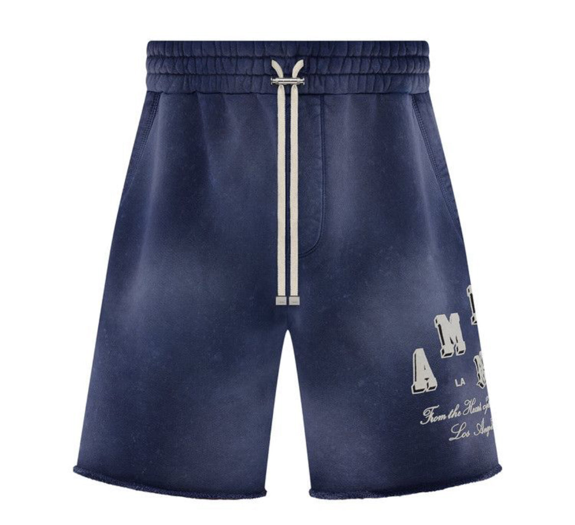 Amiri Vintage Collegiate Shorts Blue