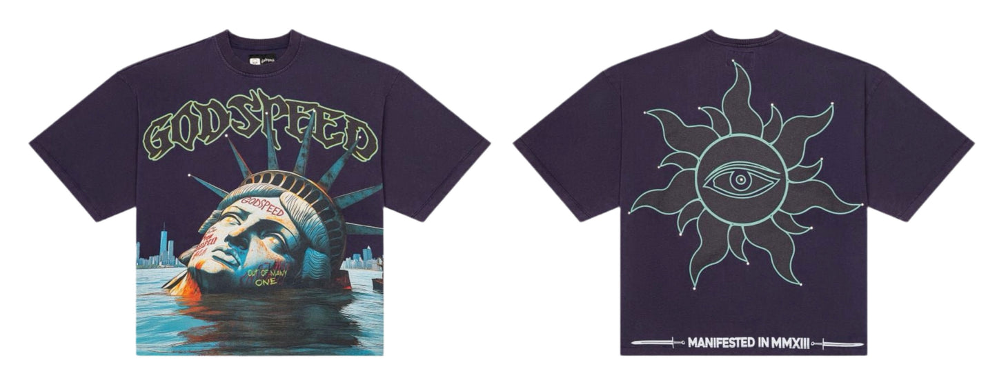 Godspeed Sunken Liberty Tee Navy