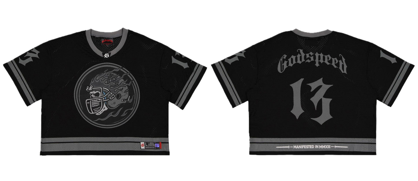 Godspeed First Down Jersey Tee Black / Grey