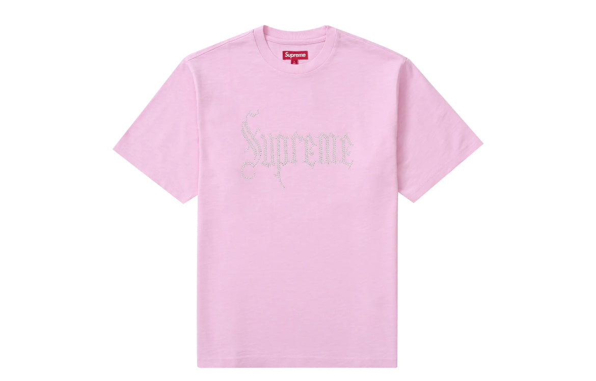 Supreme Rhinestone Tee Pink