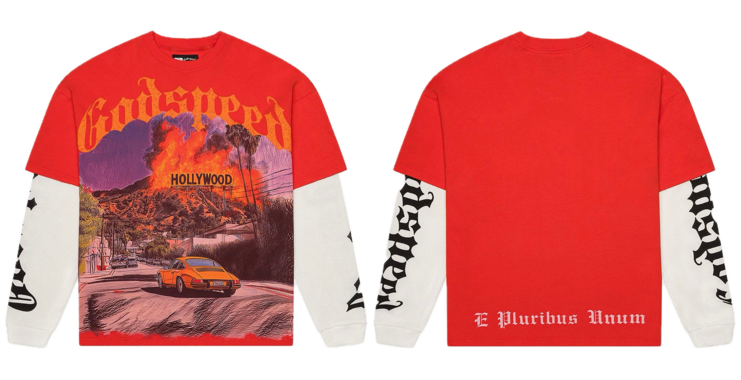 Godspeed Los Scandalous Layered T-Shirt Red