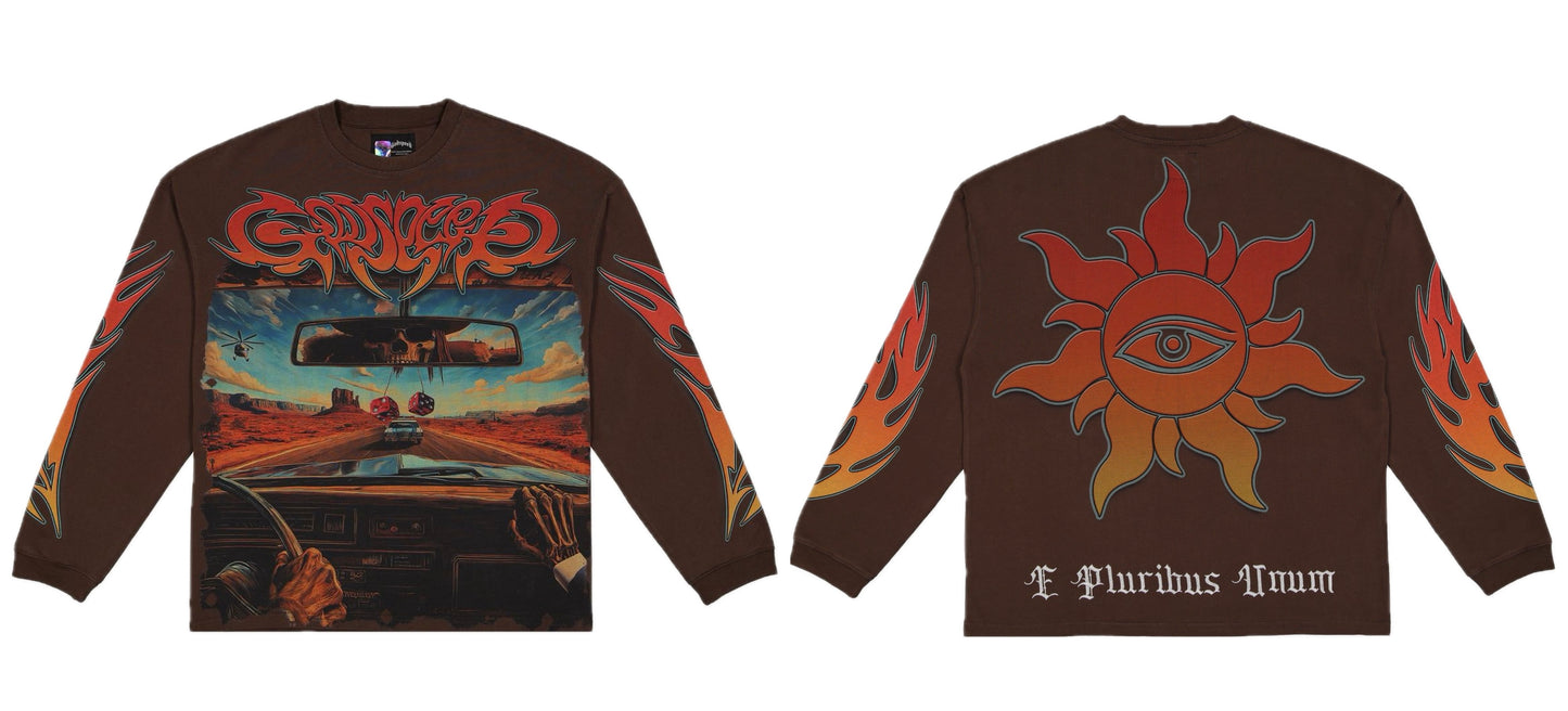 Godspeed On The Run LS Tee Mocha