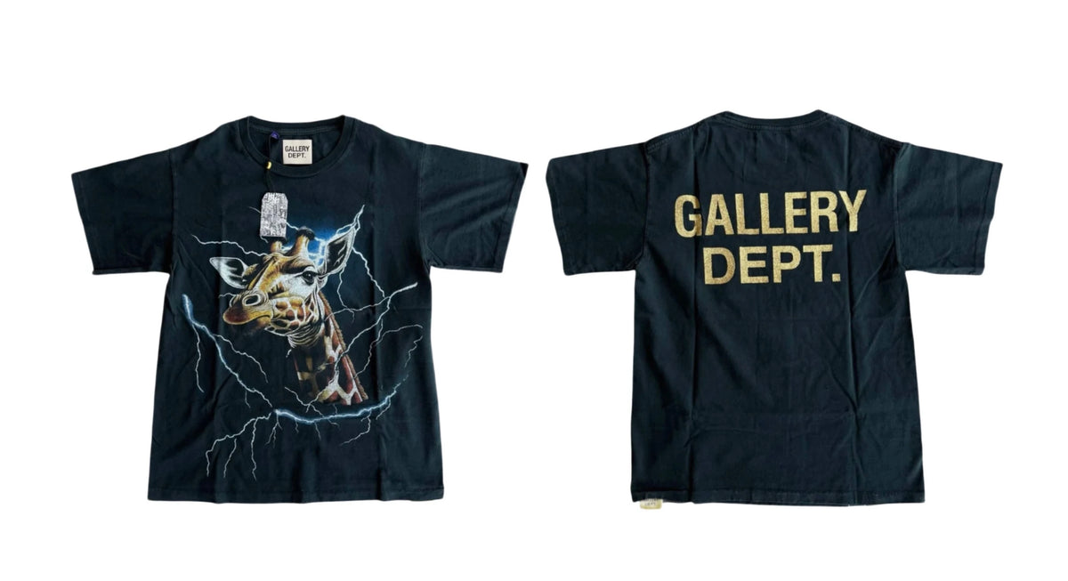 Gallery Dept. Giraffe Theme Park Tee Vintage Black