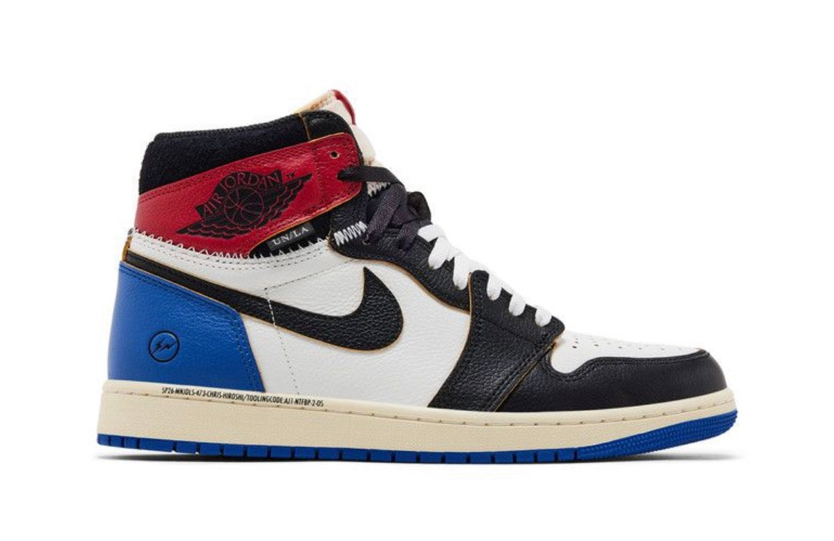 Jordan 1 Retro High OG SP Fragment x Union LA Varsity Red Sport Royal