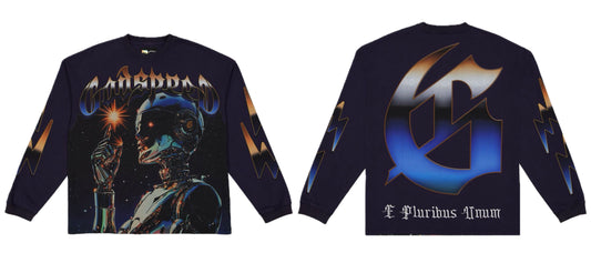 Godspeed Sputnik LS T-Shirt Navy