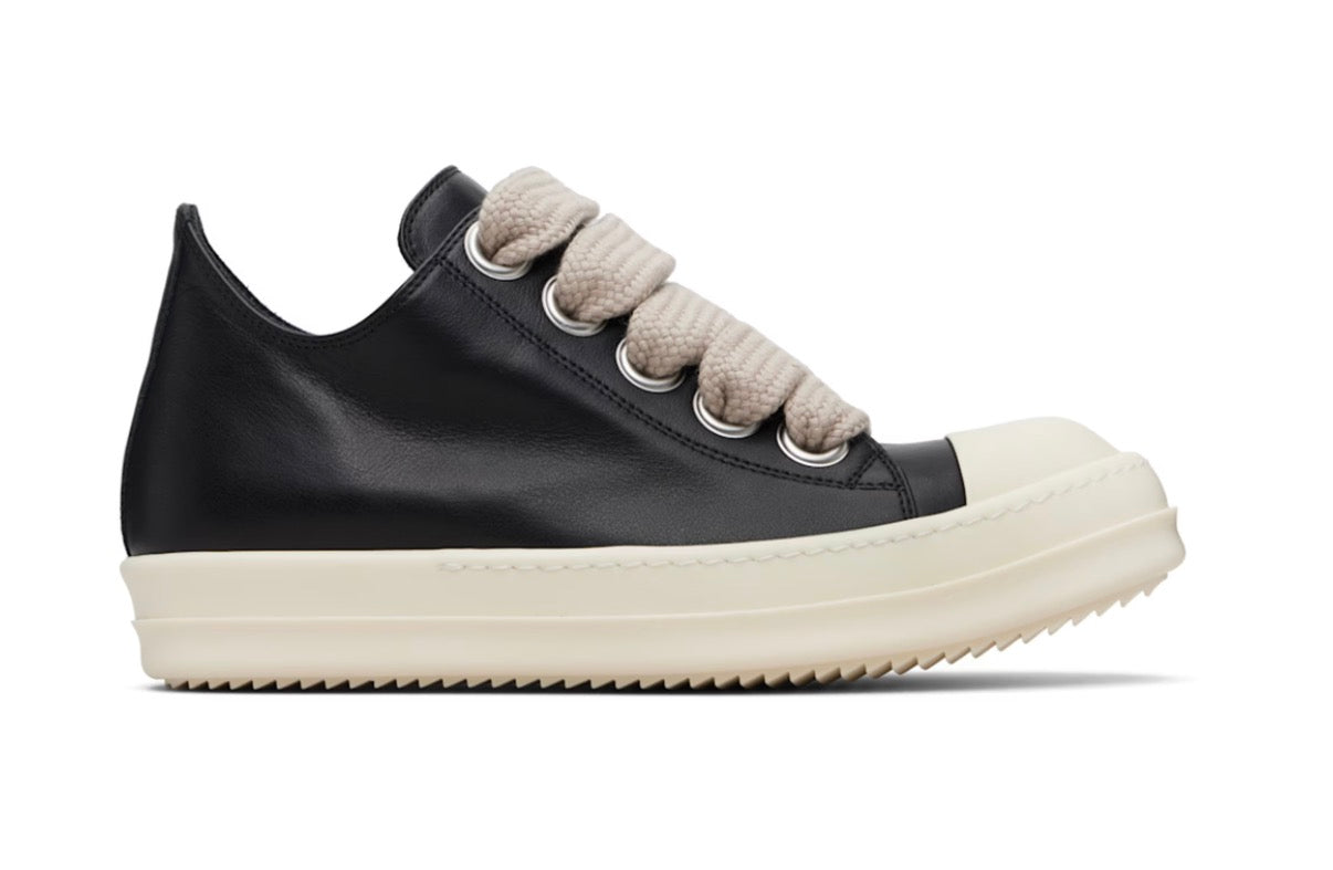 Rick Owen’s Black Temple Jumbolace Low Sneakers