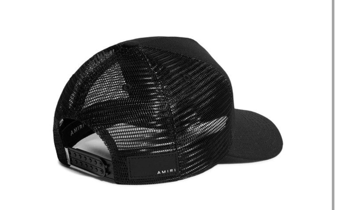 Amiri Embroidered MA Logo Trucker Hat Black / Green