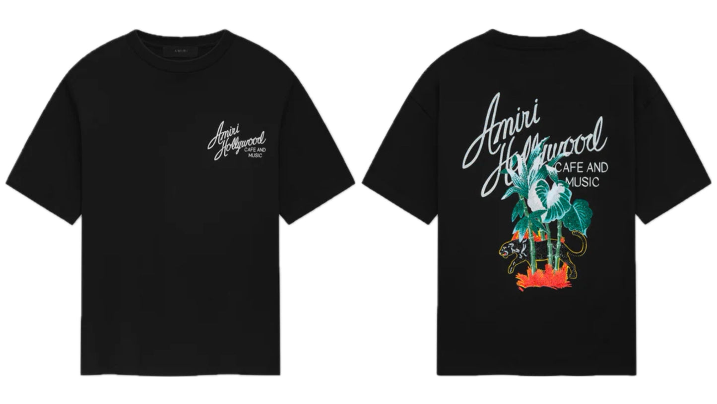 Amiri Crystal Hollywood Tee Black