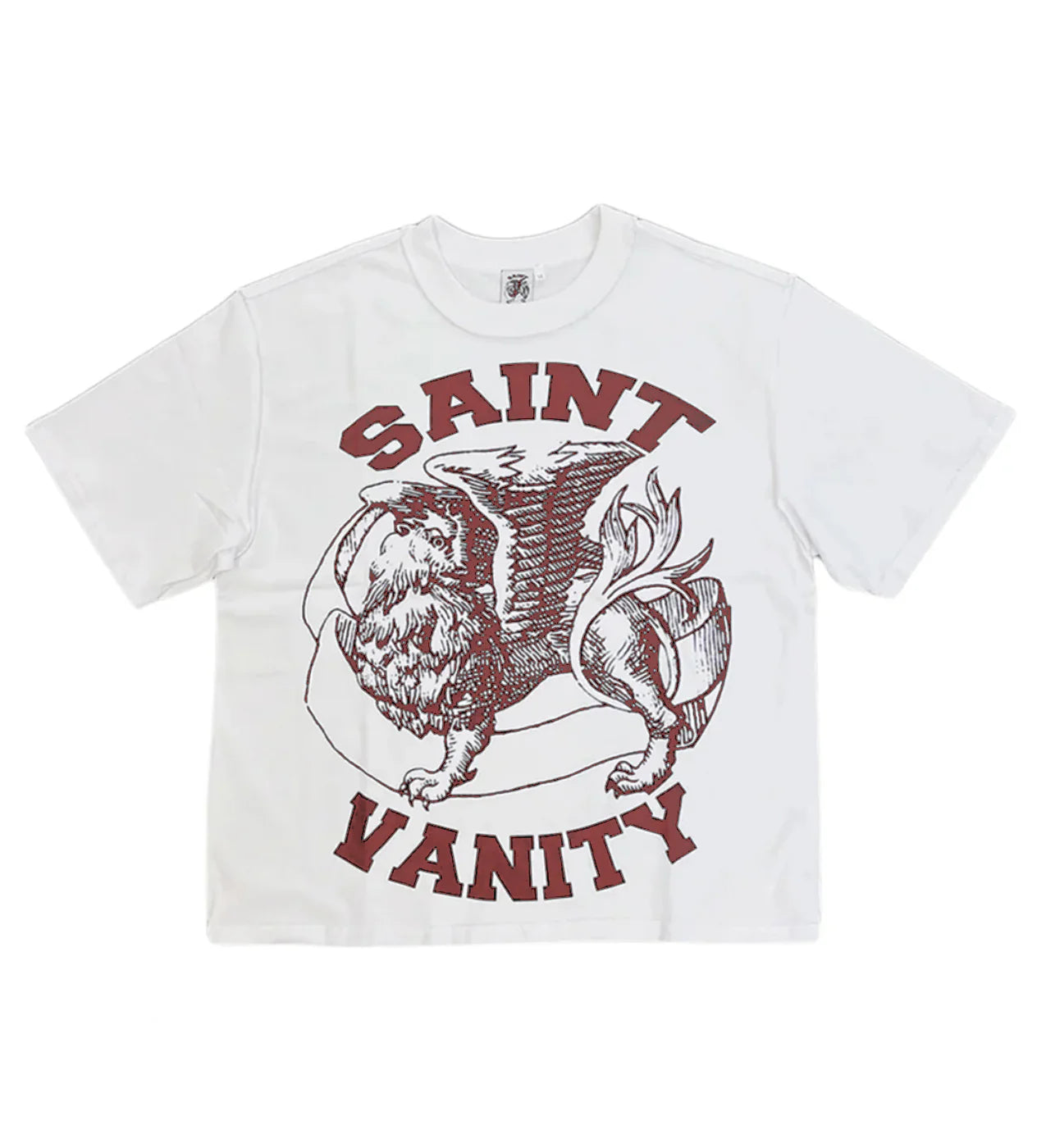 Saint Vanity Griffin Tee White / Burgundy