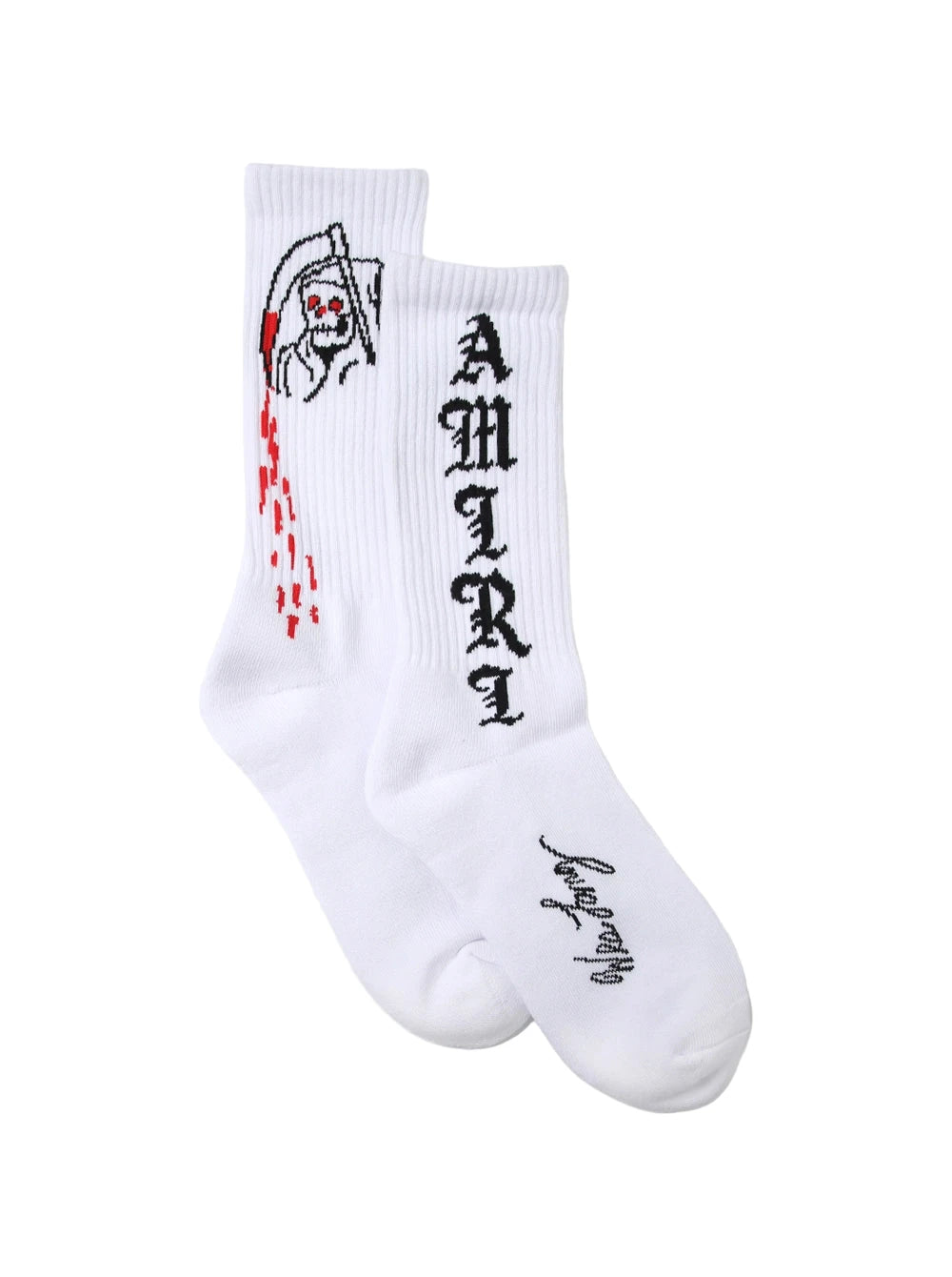 Amiri Wes Lang Reaper Blood Socks White
