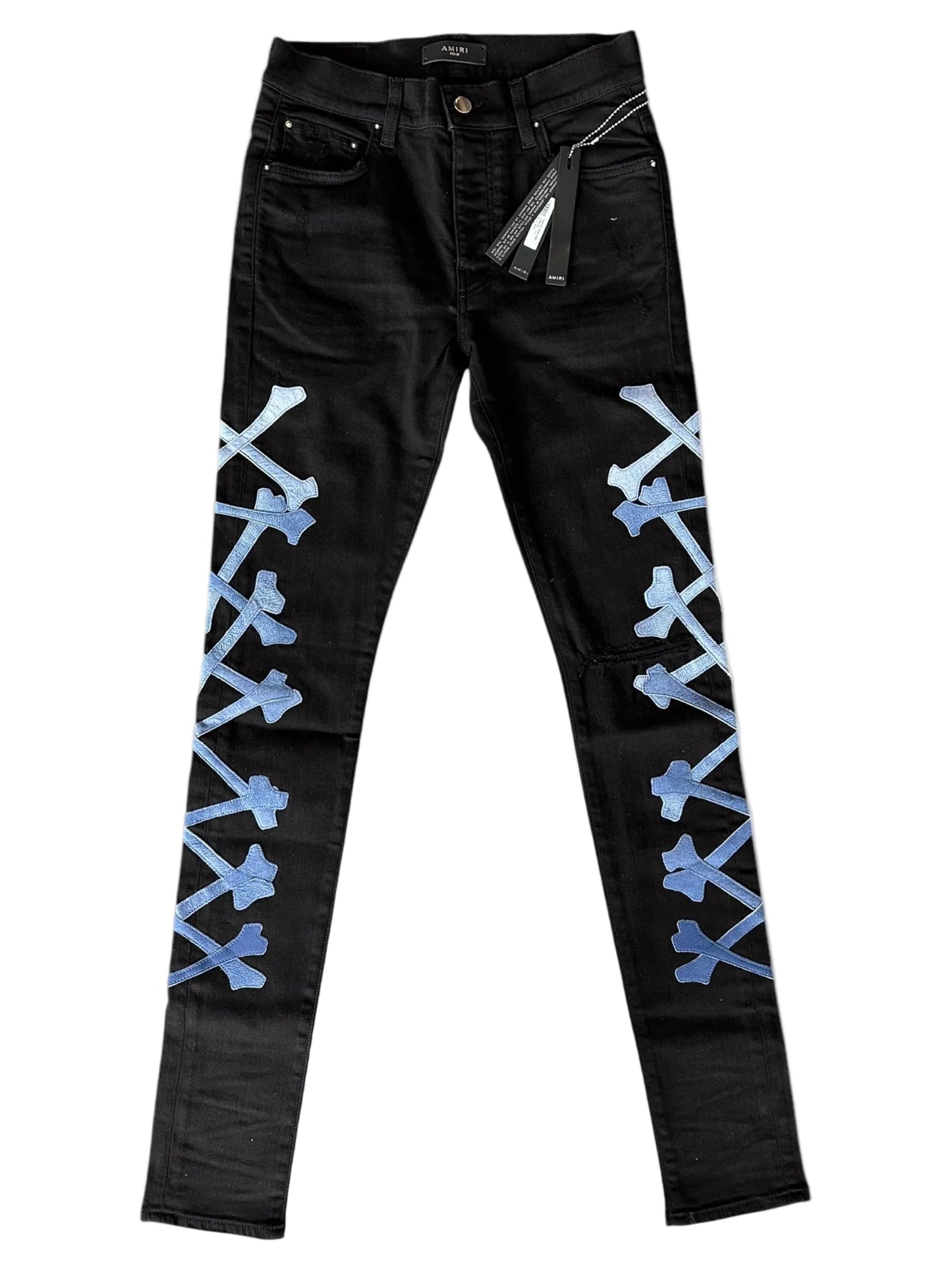 Amiri Gradient Bones Jeans Black Blue