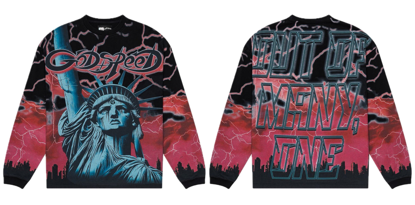 Godspeed Voltage Longsleeve Tee Red