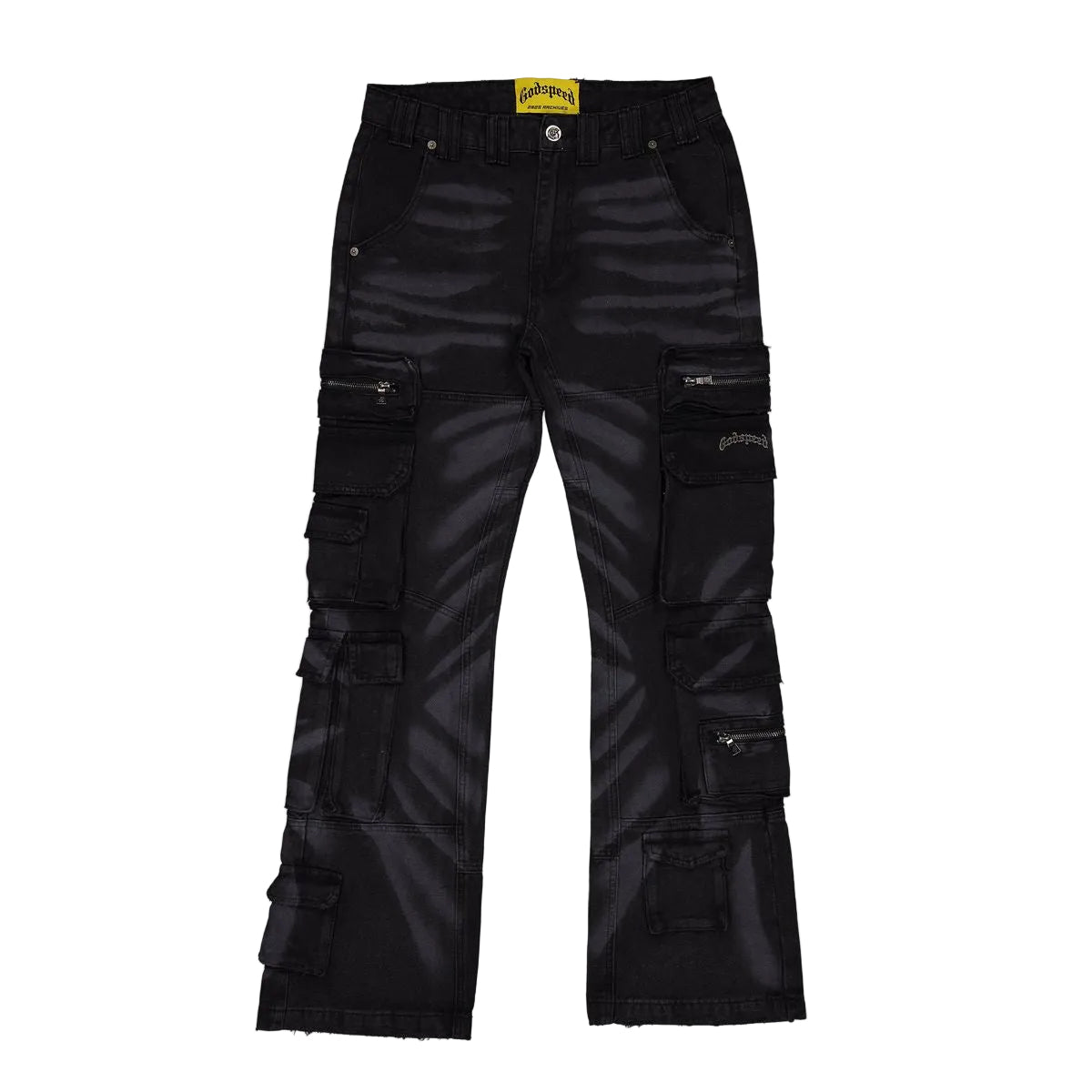 Godspeed Skidrow Flared Cargo Pants Black