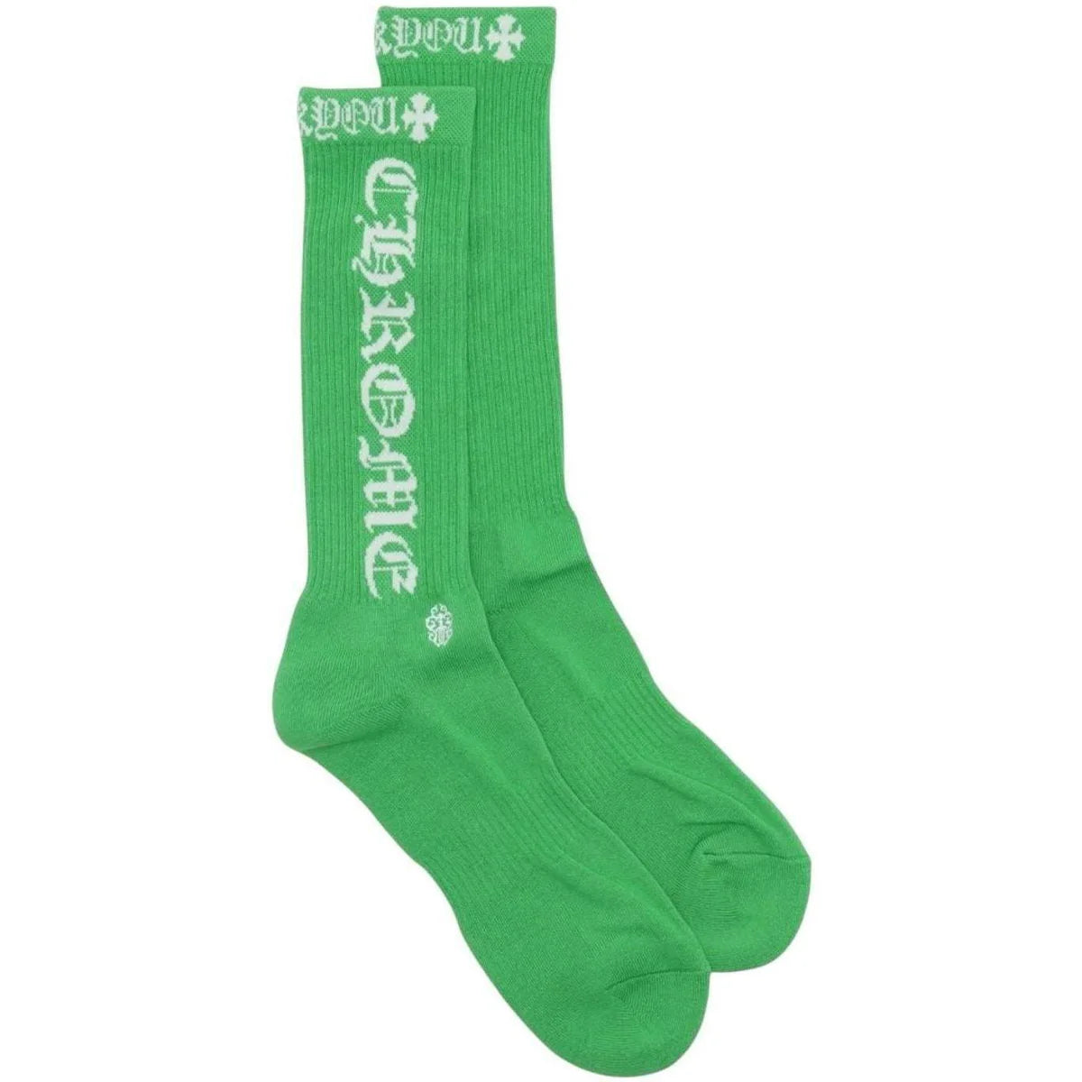 Chrome Hearts Logo Socks Green