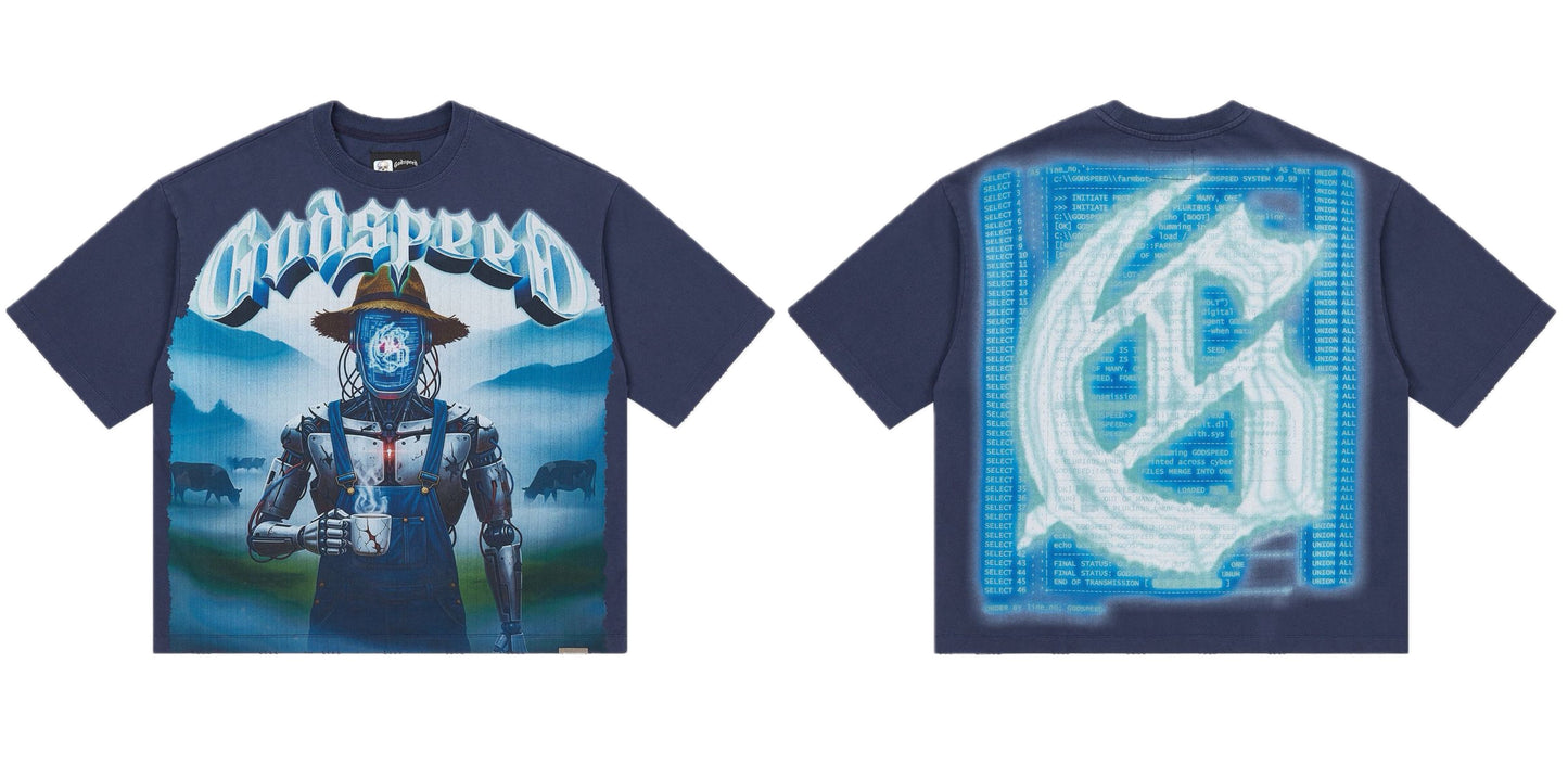Godspeed Aura Farm Tee Navy