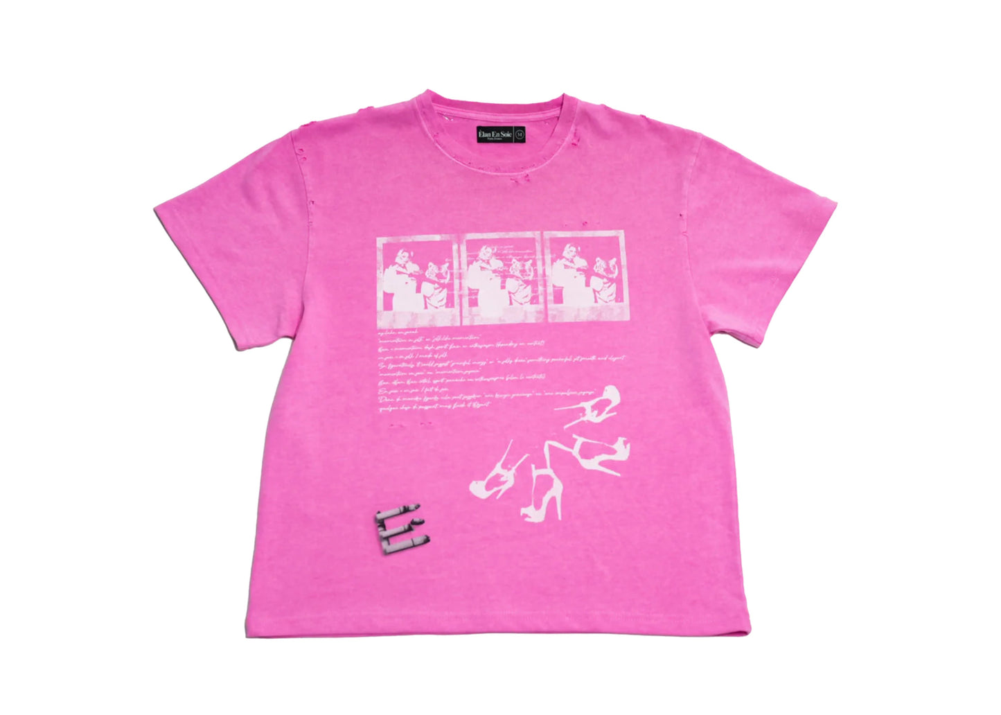 Elan En Soie Pet Tiger Tee Pink