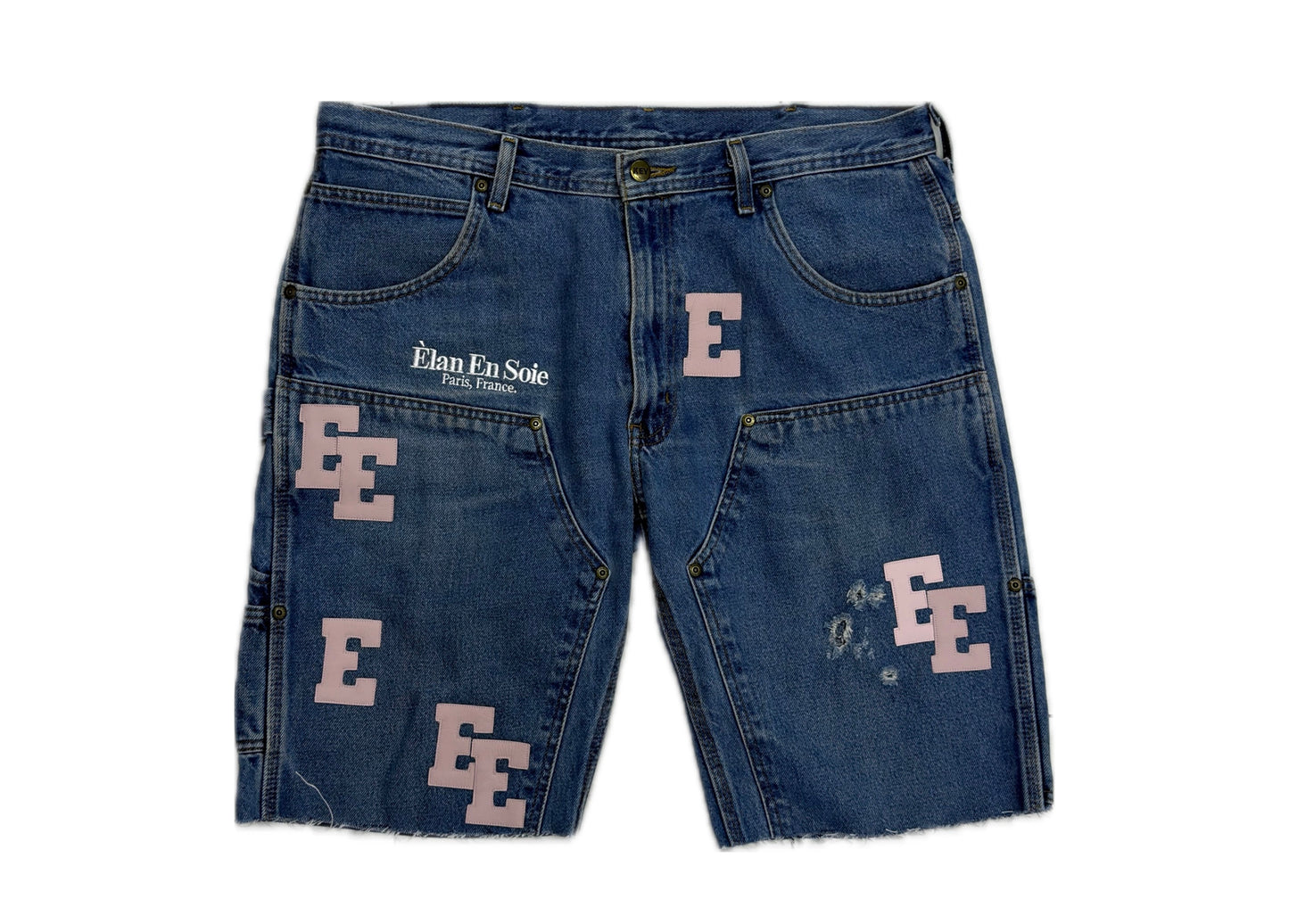 Elan En Soie 1:1 Jean Shorts Blue