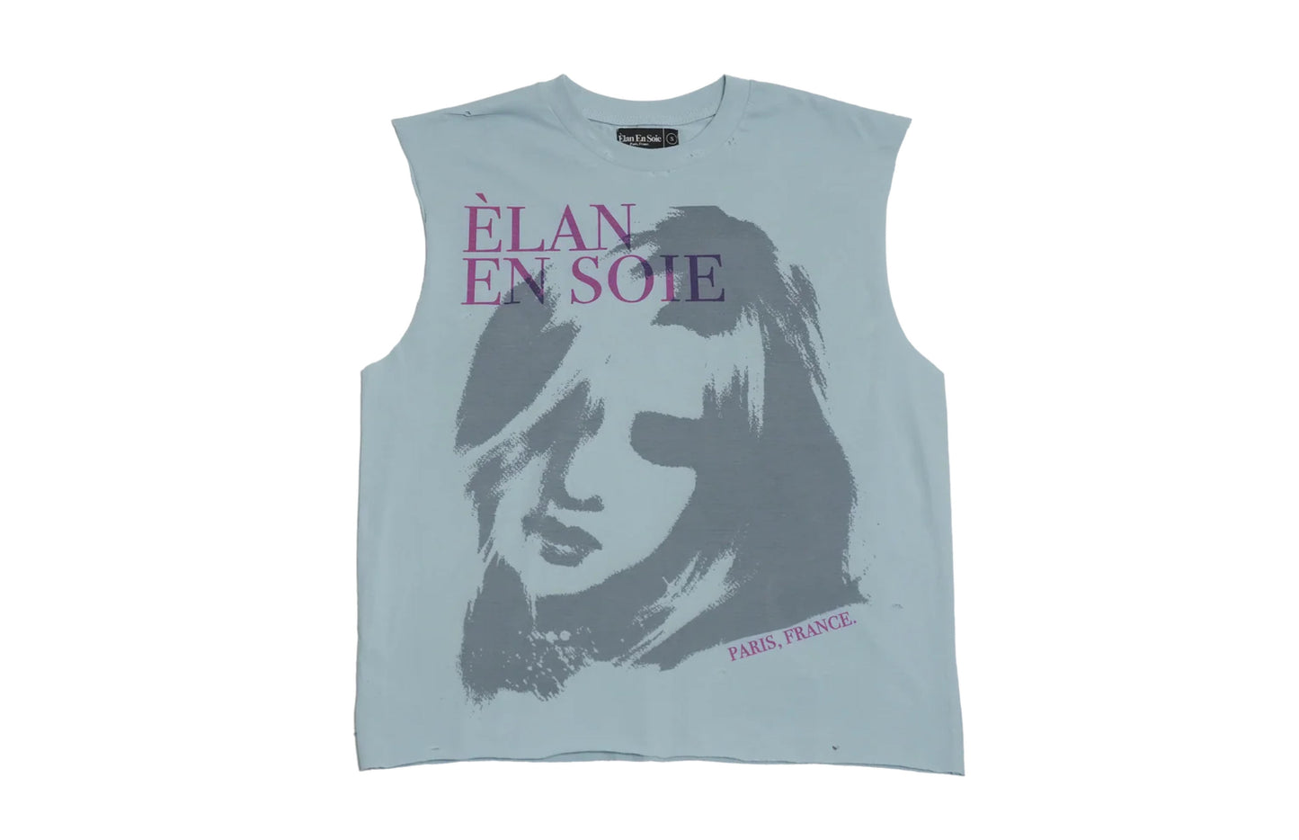 Elan En Soie Depressed Shorty Tee Baby Blue