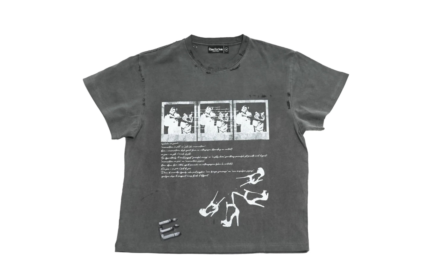 Elan En Soie Pet Tiger Tee Grey