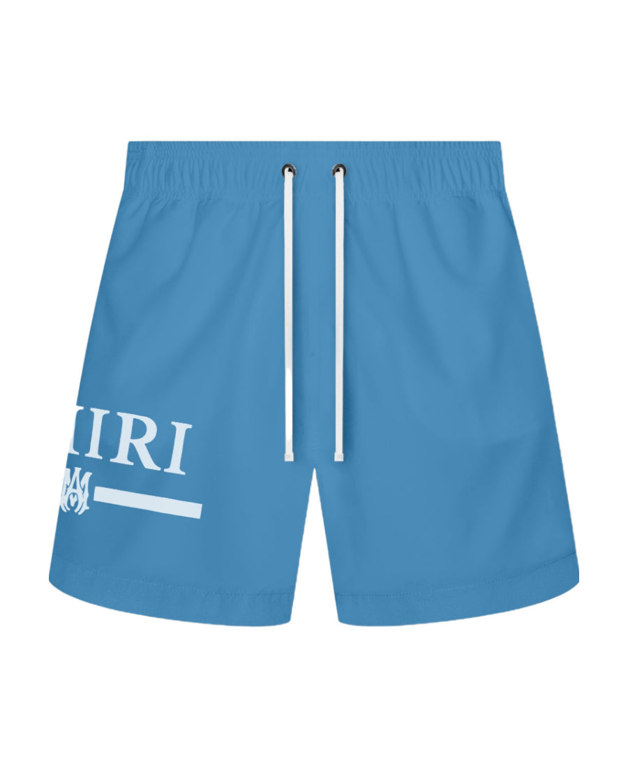 Amiri MA Bar Logo Swim Trunks Shorts Carolina Blue
