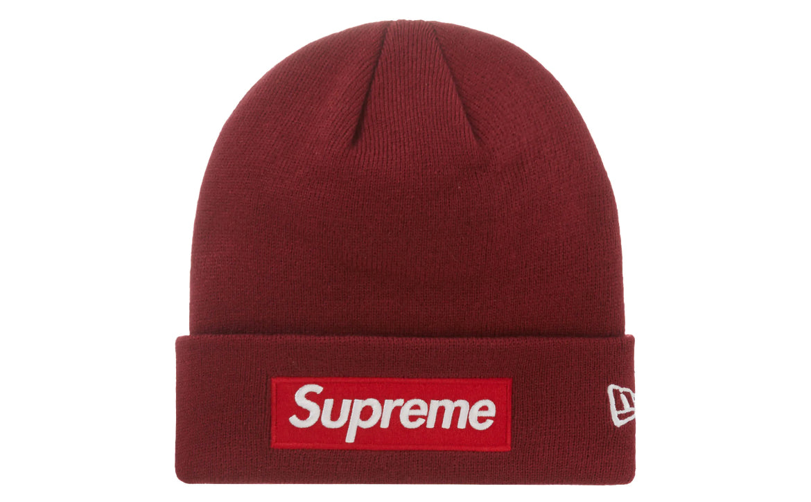 Supreme New Era Box Logo Beanie (FW22) Cardinal