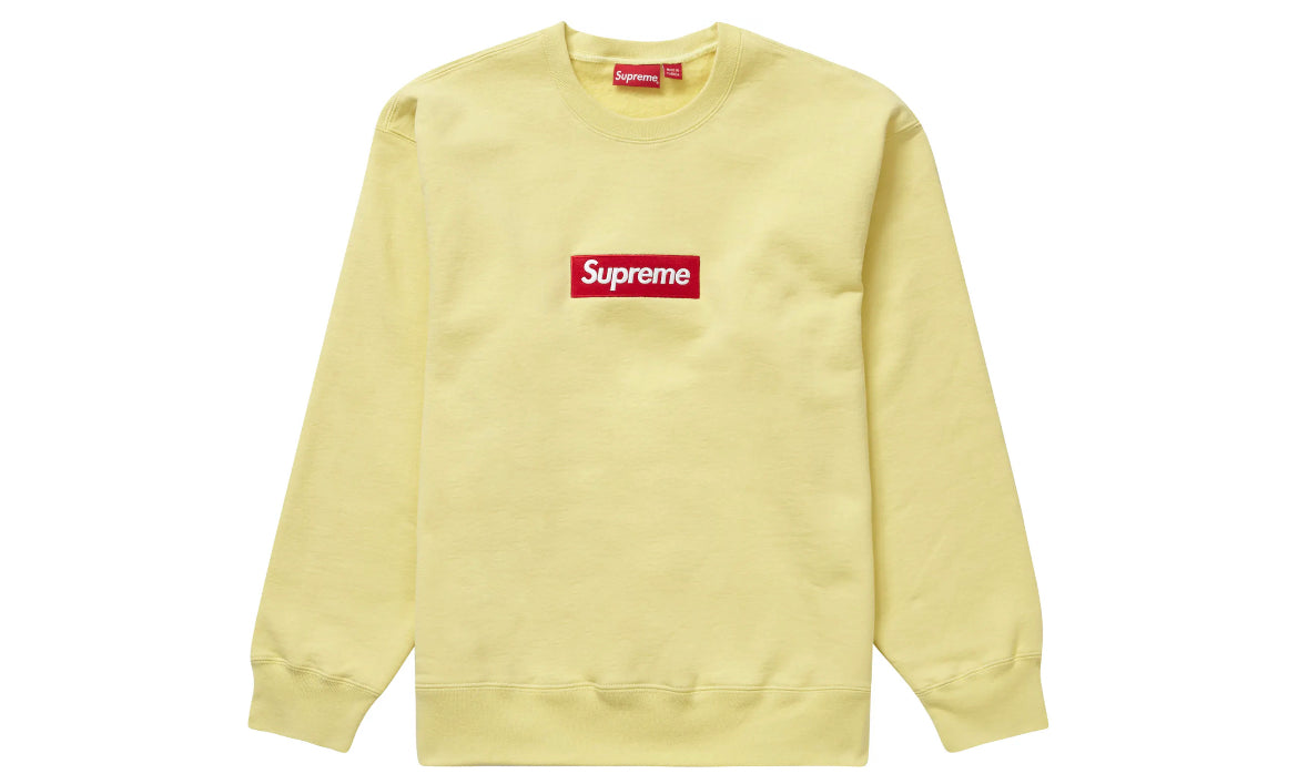 Supreme Box Logo Crewneck (FW22) Pale Yellow – Duval.Kickz