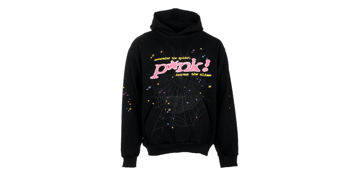 Sp5der P*Nk Hoodie Black